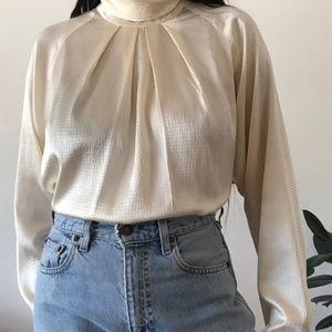 Vintage high neck blouse